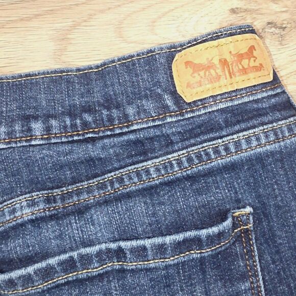 Women's Levi's 505 Straight Leg Jeans Size 16 Blue Denim Mid-Rise Stretch - Picture 10 of 10